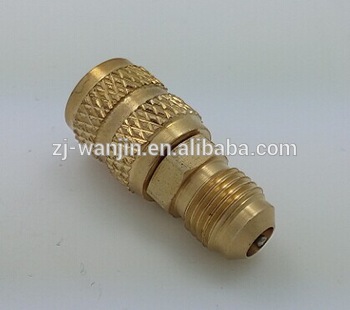 Brass quick coupling adapter for air conditioner coupler