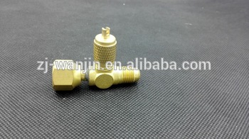 Brass Copper Access Valve Swivel Tee Fitting used for air conditioner and refrigeration