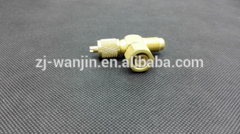 Brass Copper Access Valve Swivel Tee Fitting used for air conditioner and refrigeration