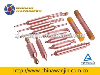 15g Welding R134a Two Inlets Copper Filter Drier With Access Valve