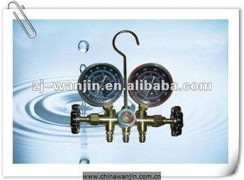 refrigeration brass manifold gauge set with glass sight