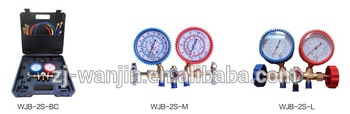 refrigeration brass manifold gauge set with glass sight