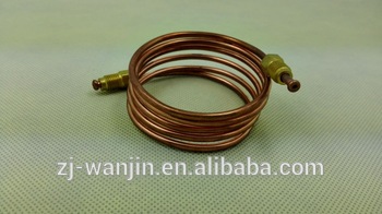 copper capillary tube with brass nuts for airconditioning and refrigerator copper fitting
