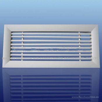 Aluminium linear air supply diffuser with curved frame LD DC