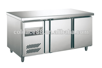 Commerical working table refrigerator with led light ce certificate