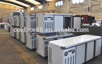 China manufacture 1 2 1 5 1 8 2 0 meter kitchen refrigerator working table fridge for sale