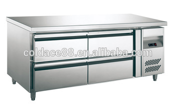 4 drawers fridge Stainlee steel prep table freezer for Hotel