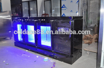 1 2m Commercial used workbench refrigerator with glass door