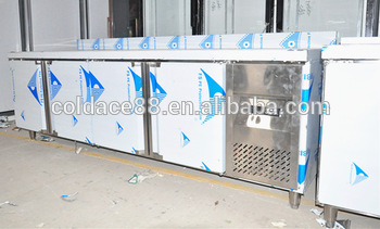 Stainless steel floor type koitchen cabinet refrigerator and freezer