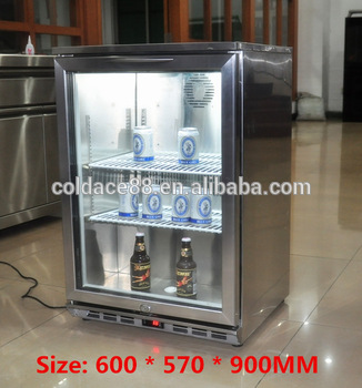 Undercounter cooler single door beverage beer chiller with shelves
