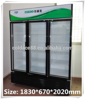 GY 1500L3 Three doors Large beverage drink display rack coolers