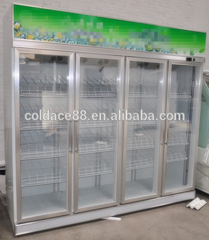 4 Door Commercial Bulk Beverage Milk Coffee Juice Cooler
