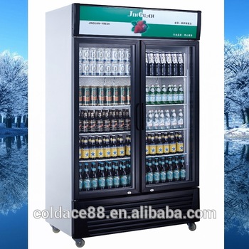 880 Liter Beverage Drink Water display cooler With Light Box
