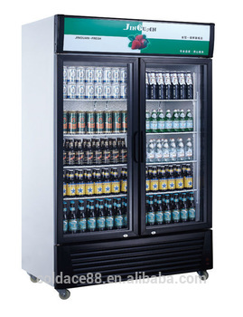Upright <font color='red'>beverage</font> <font color='red'>display</font> cooler 2 glass <font color='red'>door</font> <font color='red'>vertical</font> showcase cold <font color='red'>drink</font> soft <font color='red'>drink</font> refrigerator