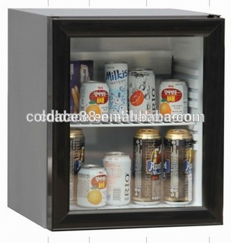 Hotel Mini Bar fridge Mini Beverage Showcase with glass door