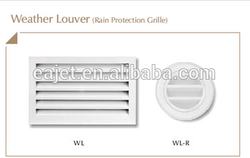 Hvac System Air Ventilator Aluminum Louver Grille