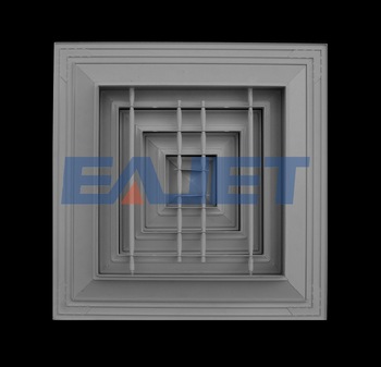 Square ceiling diffuser