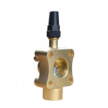 High pressure brass carrier compressor service valve