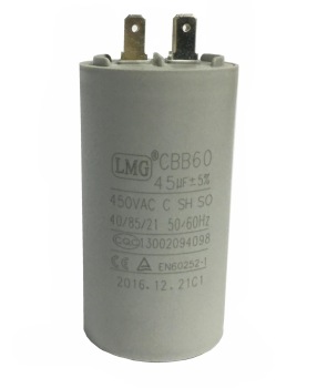 45uf 450VAC 2 2pins CBB60 motor capacitor UL TUV ROHS