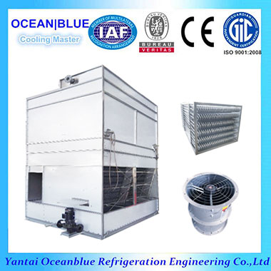Automatic evaporative condenser