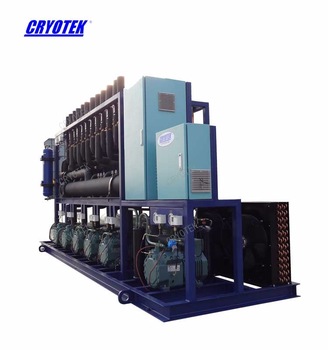 CO2 refrigeration system compressor unit for low temp cold room Metro Project