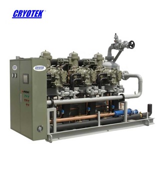 Low Temperature 2 stage Screw Rack compressor condesning unit