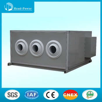 Industrial product air cooled packaged unit conditioner with heat exchanger