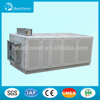Achieving dehumidification purpose assembly air handling unit
