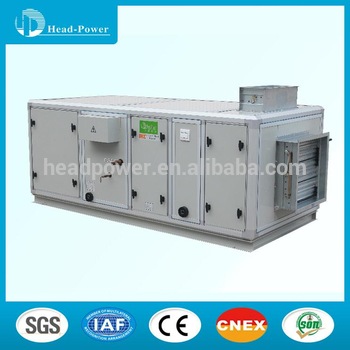 Achieving dehumidification purpose assembly air handling unit