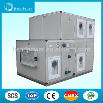Achieving dehumidification purpose assembly air handling unit