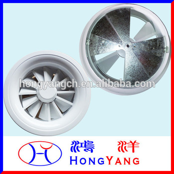 Swirling Air Diffuser with Fan Damper