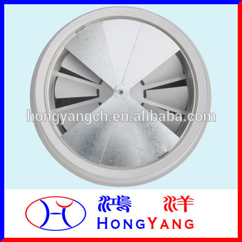 Round Swirling Air Diffuser with Fan Damper