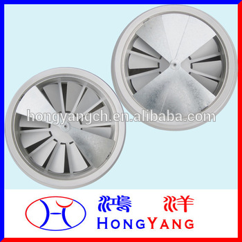 Round Swirling Air Diffuser with Fan Damper