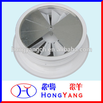 Round Swirling Air Diffuser with Fan Damper