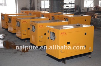 15kW biogas generator set with silent canopy optional