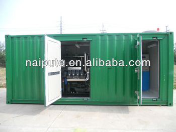 CHP biogas generator with soundproof canopy 150kW Deutz chp system