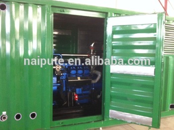 200kW 250KVA wood chips Syngas Biomass Straw gas generator low noise generator with CE ISO