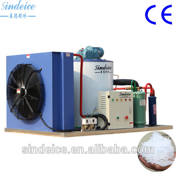 1T New Design Refrigeration fish cold contact flake freezer for sale