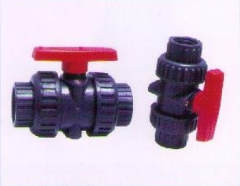 PVC double union ball valve