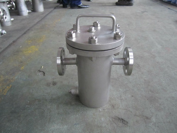 carbon steel simplex bucket strainer with 40 mesh screen