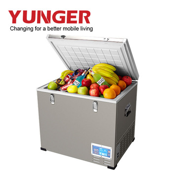 Camping fridge freezer 12v 24v 220v/stainless steel mini freezer/portable cooler for car