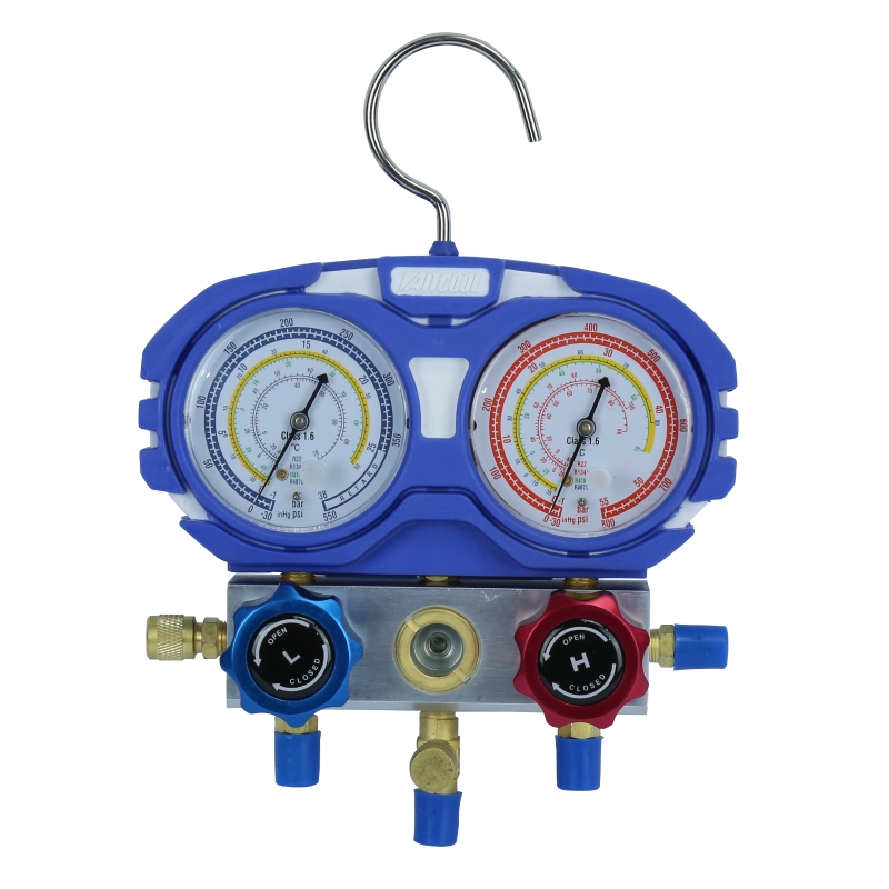 Higher Quality and Precision 2 valve Manifold Gauge Set with cover -  Coowor.com