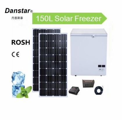 Factory price 150L chest deep Solar Freezer refrigerator Icebox cooler 12VDC 100% Powered by Solar
