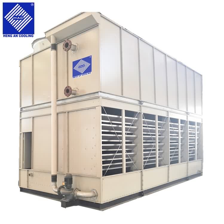 Hot selling closed circuit square cross flow pvc filling cooling tower with superdyma casing