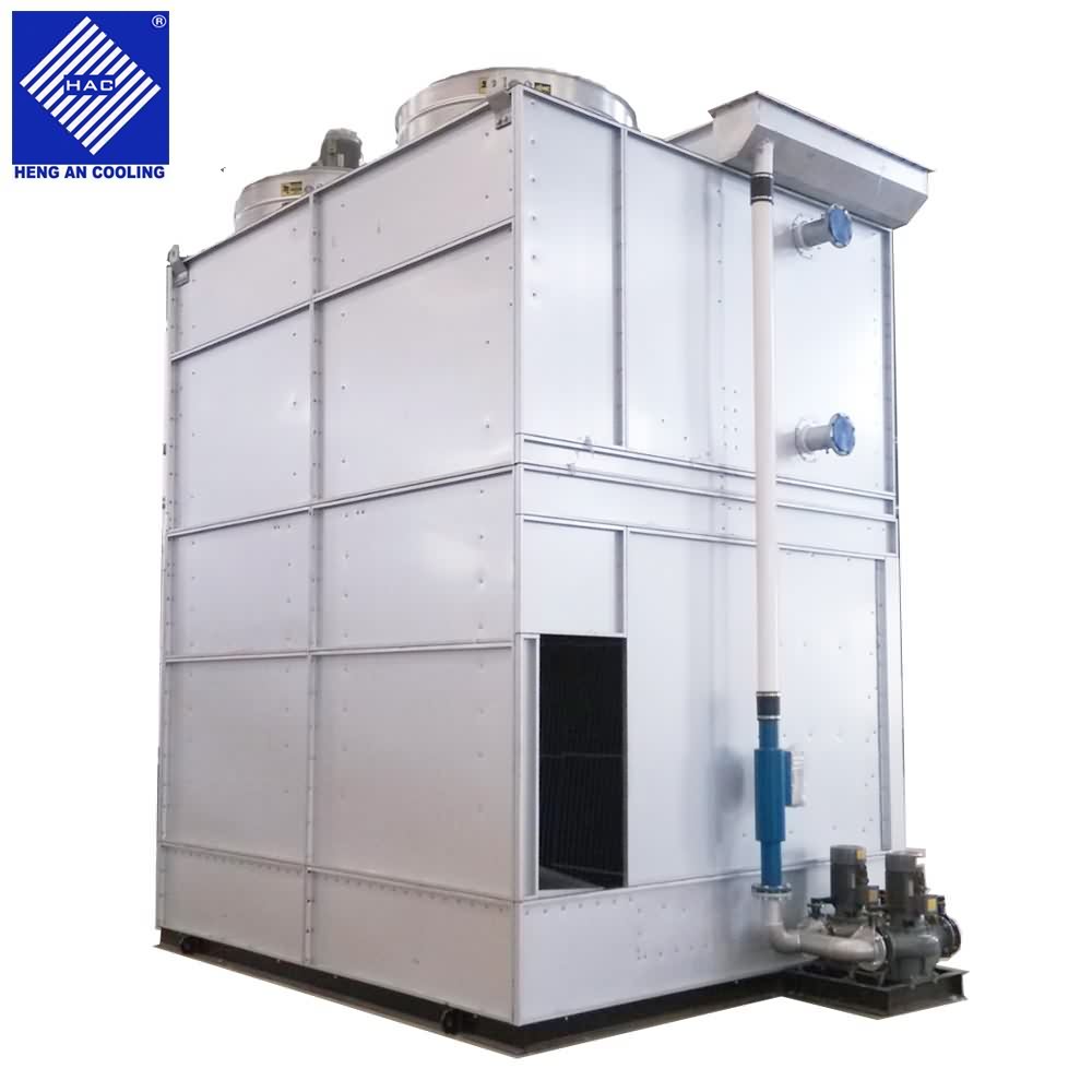 Commercial combined flow evaporative cooling for refrigeration system