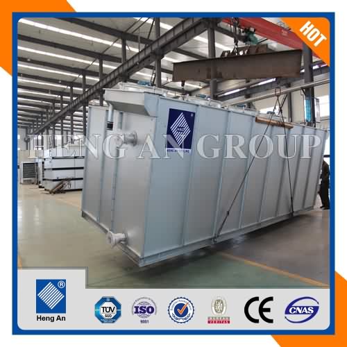 Ammonia evaporative condenser for cold storage