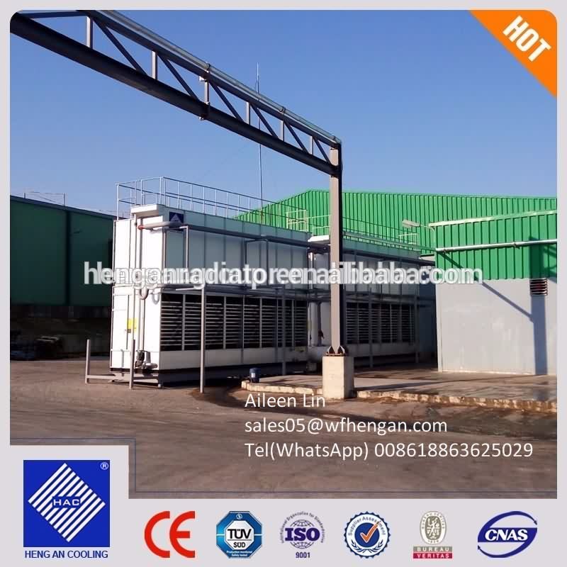 Cheap ammonia evaporative condenser for cold room