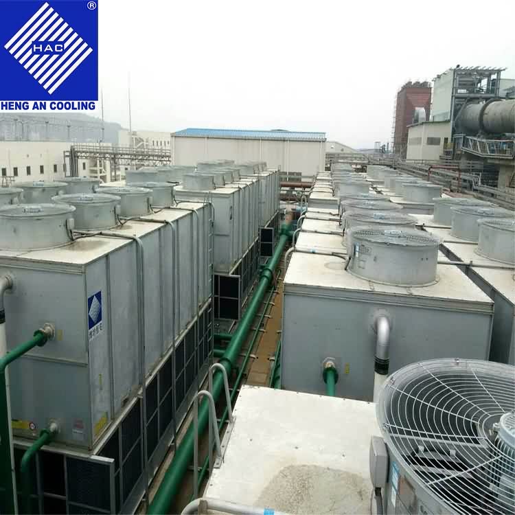 Closed circuit evaporative condenser with stainless steel condenser coil