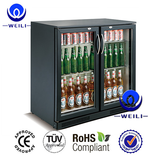 WEILI  SC-228F Double  Glass Door Back Bar Cooler