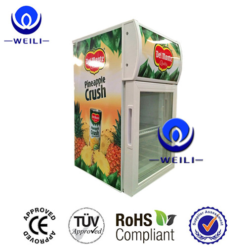 WEILI 20L LED commercial supermarket desk top drink fridge mini fridge